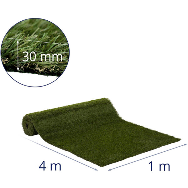 Sztuczna trawa na taras balkon miękka 30 mm 20/10 cm 100 x 400 cm 5 10090270 5