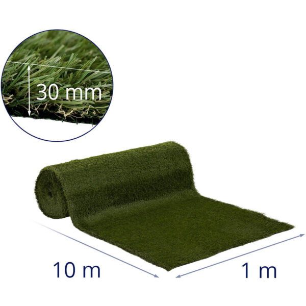 Sztuczna trawa na taras balkon miękka 30 mm 20/10 cm 100 x 1000 cm 5 10090272 5