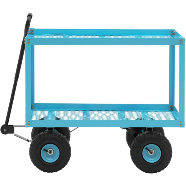 Wózek ogrodowy transportowy 2 poziomy z siatki do 150 kg 1 10090383 1
