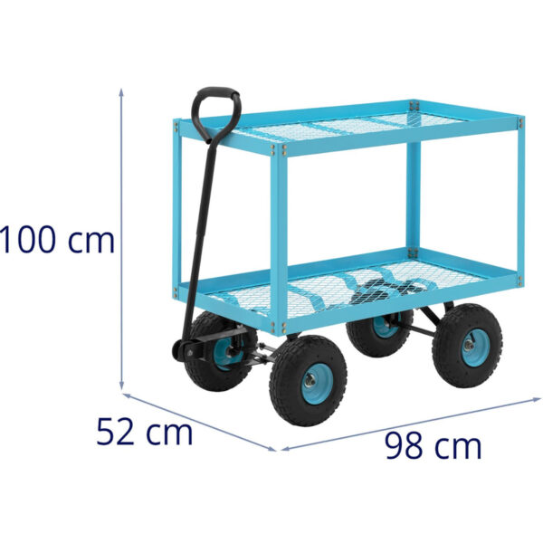 Wózek ogrodowy transportowy 2 poziomy z siatki do 150 kg 4 10090383 4