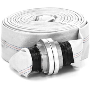 Wąż parciany płaski strażacki do wody ze złączem storz 3'' 76 mm 8-24 bar 30 m - obrazek 2