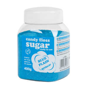 Kolorowy cukier do waty cukrowej niebieski naturalny smak waty cukrowej 400g 2 Kolorowy cukier do waty cukrowej niebieski naturalny smak waty cukrowej 400g - obrazek 1