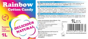 Kolorowa tęczowa wata cukrowa Rainbow Cotton Candy 1L 4 Kolorowa tęczowa wata cukrowa Rainbow Cotton Candy 1L - obrazek 2