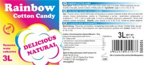 Kolorowa tęczowa wata cukrowa Rainbow Cotton Candy 3L 4 Kolorowa tęczowa wata cukrowa Rainbow Cotton Candy 3L - obrazek 2