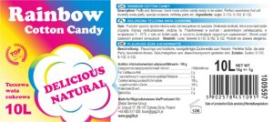 Kolorowa tęczowa wata cukrowa Rainbow Cotton Candy 10L 4 Kolorowa tęczowa wata cukrowa Rainbow Cotton Candy 10L - obrazek 2