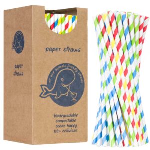 Słomki papierowe BIO ekologiczne PAPER STRAWS 6/205mm - mix 250szt. 2 Słomki papierowe BIO ekologiczne PAPER STRAWS 6/205mm - mix 250szt. - obrazek 1