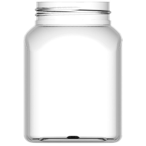 Słoik kwadratowy z pokrywką gwint 63/485 transparentny 500ml 1 1009928 1 sloik pojemnik pet 500ml hurtownia zielona gora