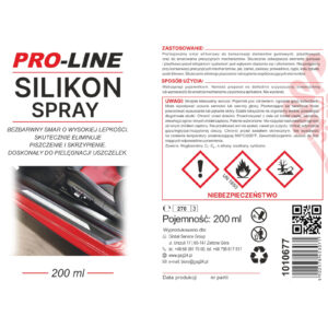 Silikon smar w sprayu do pielegnacji uszczelek PRO-LINE 200ml 4 Silikon smar w sprayu do pielegnacji uszczelek PRO-LINE 200ml - obrazek 2