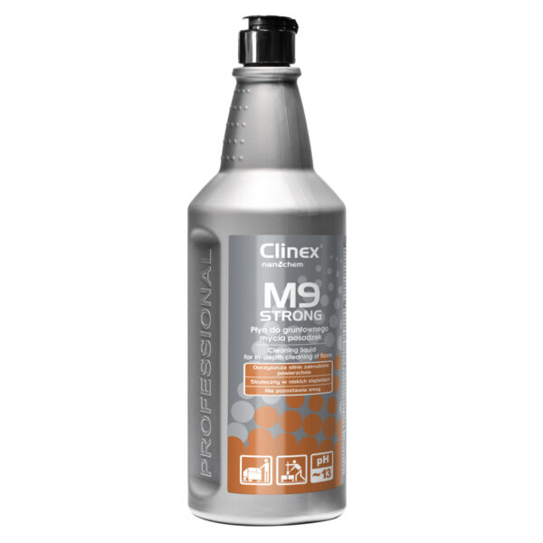 Płyn do mycia silnie zabrudzonych podłóg posadzek CLINEX M9 Strong 1L 1 1011316 77 385 5907513272410 clinex m9 strong 1l