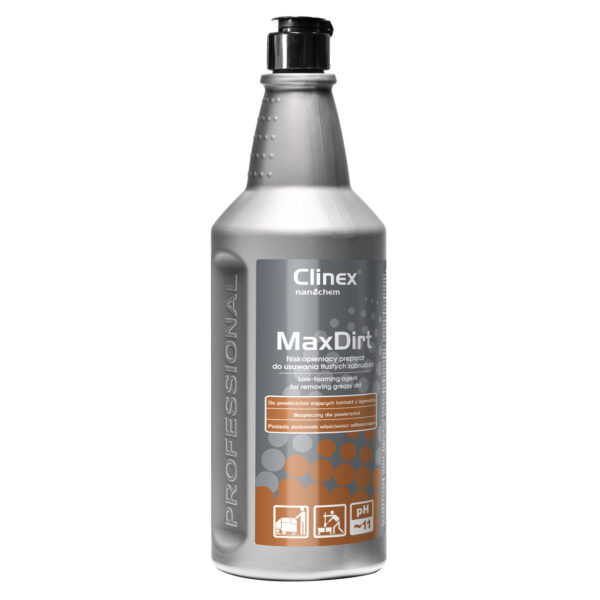 Skoncentrowany preparat do usuwania trudnych zabrudzeń CLINEX MaxDirt 1L 1 1011326 77 650 5907513270409 clinex maxdirt 1l