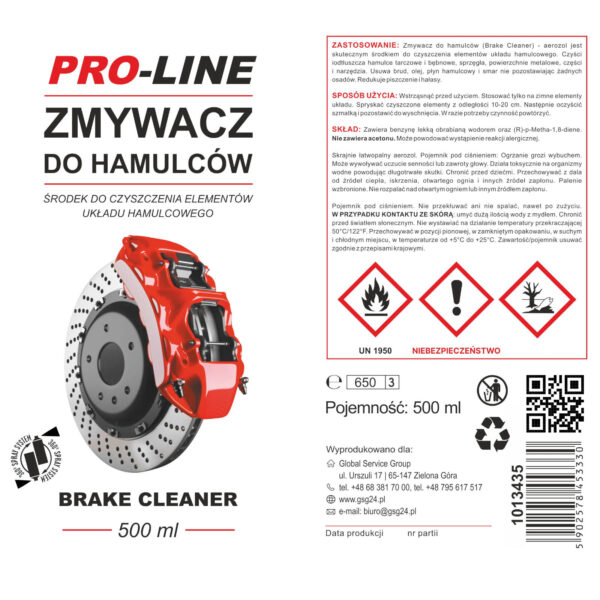Zmywacz środek do czyszczenia hamulców i układów hamulcowych PRO-LINE spray 500 ml 1 1013435 zmywacz srodek do czyszczenia hamulcow i ukladow tarcz hamulcowych pro line spray 500ml hurtownia zielona gora