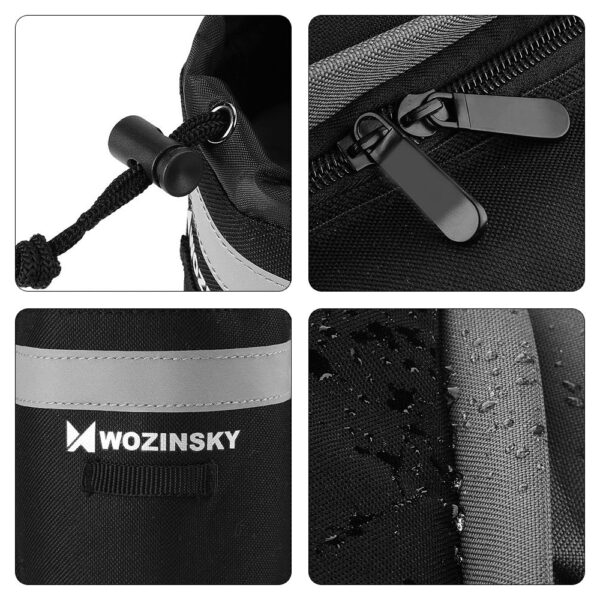 Torba rowerowa na bagażnik z paskiem na ramię 6l czarny 2 1016453 3 torba rowerowa na bagaznik z paskiem na wozinsky hurtownia sklep