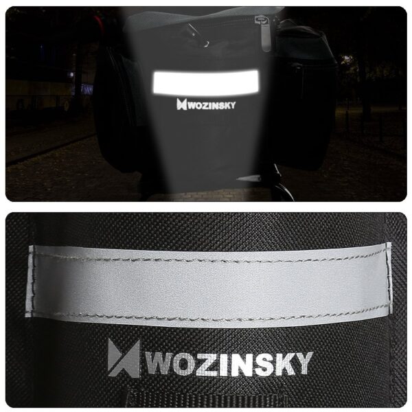 Torba rowerowa na bagażnik z paskiem na ramię 6l czarny 3 1016453 4 torba rowerowa na bagaznik z paskiem na wozinsky hurtownia sklep