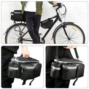 Torba rowerowa na bagażnik z paskiem na ramię 6l czarny 14 Torba rowerowa na bagażnik z paskiem na ramię 6l czarny - obrazek 5