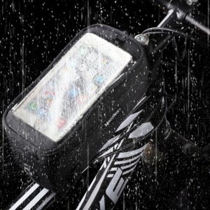 Torba rowerowa na ramę pokrowiec na telefon do 6.5 cala 1l czarny 13 Torba rowerowa na ramę pokrowiec na telefon do 6.5 cala 1l czarny - obrazek 3