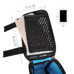 Torba rowerowa na ramę pokrowiec na telefon do 6.5 cala 1l czarny 16 Torba rowerowa na ramę pokrowiec na telefon do 6.5 cala 1l czarny - obrazek 6
