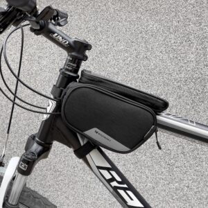 Torba rowerowa na ramę + odczepiany pokrowiec na telefon do 6.5"" 1.5l czarna 21 Torba rowerowa na ramę + odczepiany pokrowiec na telefon do 6.5"" 1.5l czarna - obrazek 11