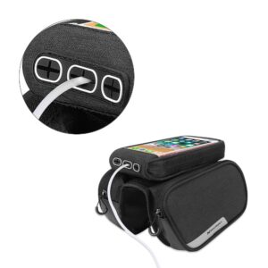 Torba rowerowa na ramę + odczepiany pokrowiec na telefon do 6.5"" 1.5l czarna 14 Torba rowerowa na ramę + odczepiany pokrowiec na telefon do 6.5"" 1.5l czarna - obrazek 4