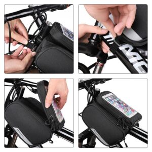Torba rowerowa na ramę + odczepiany pokrowiec na telefon do 6.5"" 1.5l czarna 18 Torba rowerowa na ramę + odczepiany pokrowiec na telefon do 6.5"" 1.5l czarna - obrazek 8