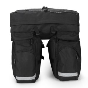 Pojemna torba rowerowa 60 l na bagażnik + osłona przeciwdeszczowa czarna 20 Pojemna torba rowerowa 60 l na bagażnik + osłona przeciwdeszczowa czarna - obrazek 10