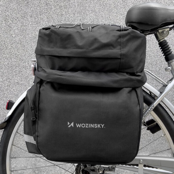 Pojemna torba rowerowa 60 l na bagażnik + osłona przeciwdeszczowa czarna 1 1016469 2 pojemna torba rowerowa 60 l na bagaznik wozinsky hurtownia sklep