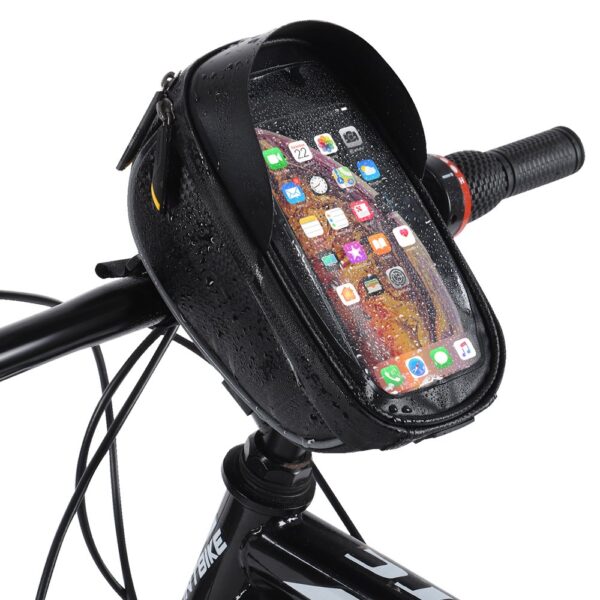 Torba rowerowa na kierownicę z etui na telefon 1 l czarna 6 1016472 7 torba rowerowa na kierownice z etui na t wozinsky hurtownia sklep