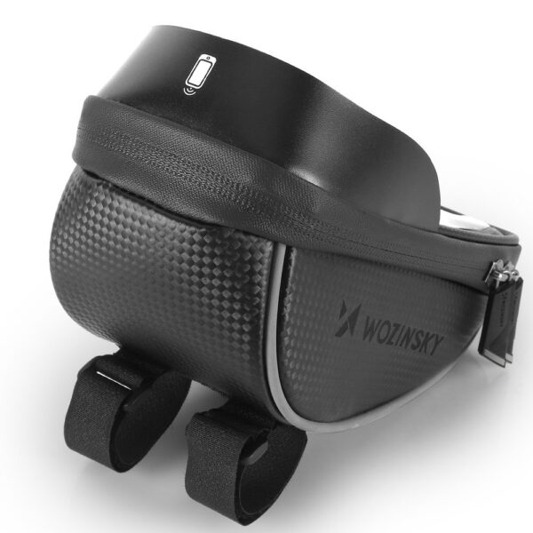 Torba rowerowa na kierownicę z etui na telefon 1 l czarna 8 1016472 9 torba rowerowa na kierownice z etui na t wozinsky hurtownia sklep