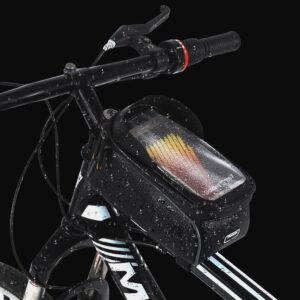 Torba rowerowa na ramę z etui na telefon 2 l czarna 19 Torba rowerowa na ramę z etui na telefon 2 l czarna - obrazek 9