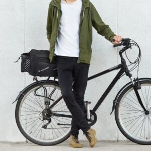 Torba rowerowa na bagażnik z paskiem na ramię 9l pokrowiec przeciwdeszczowy czarny 15 Torba rowerowa na bagażnik z paskiem na ramię 9l pokrowiec przeciwdeszczowy czarny - obrazek 5