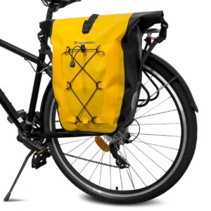 Wodoodporna torba rowerowa sakwa na bagażnik 25l żółty 13 Wodoodporna torba rowerowa sakwa na bagażnik 25l żółty - obrazek 3