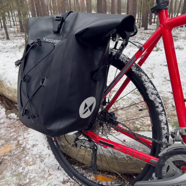 Wodoodporna torba rowerowa sakwa na bagażnik 25l żółty 4 1016484 5 wodoodporna torba rowerowa sakwa na baga wozinsky hurtownia sklep