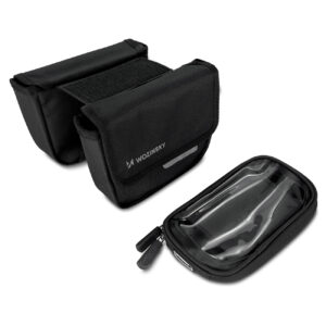 Torba rowerowa na ramę sakwa na rower wodoodporne etui na telefon 1.5l czarny 17 Torba rowerowa na ramę sakwa na rower wodoodporne etui na telefon 1.5l czarny - obrazek 7