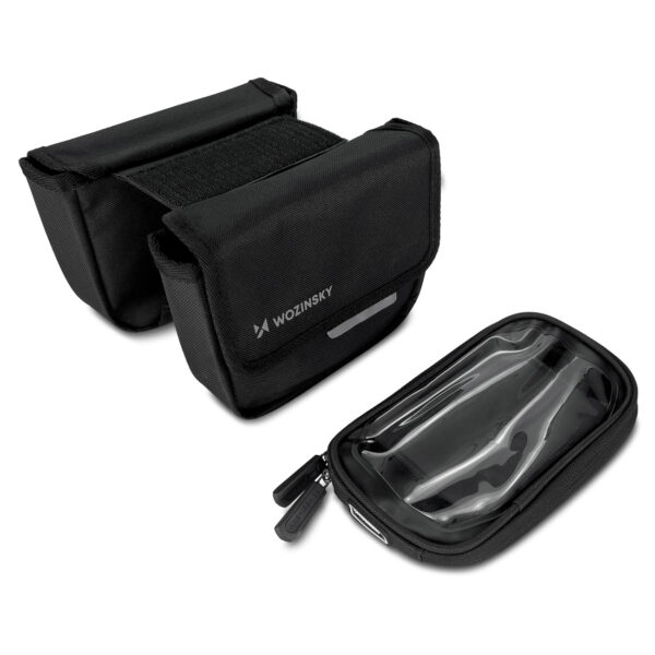 Torba rowerowa na ramę sakwa na rower wodoodporne etui na telefon 1.5l czarny 6 1016486 7 torba rowerowa na rame sakwa na rower wo wozinsky hurtownia sklep