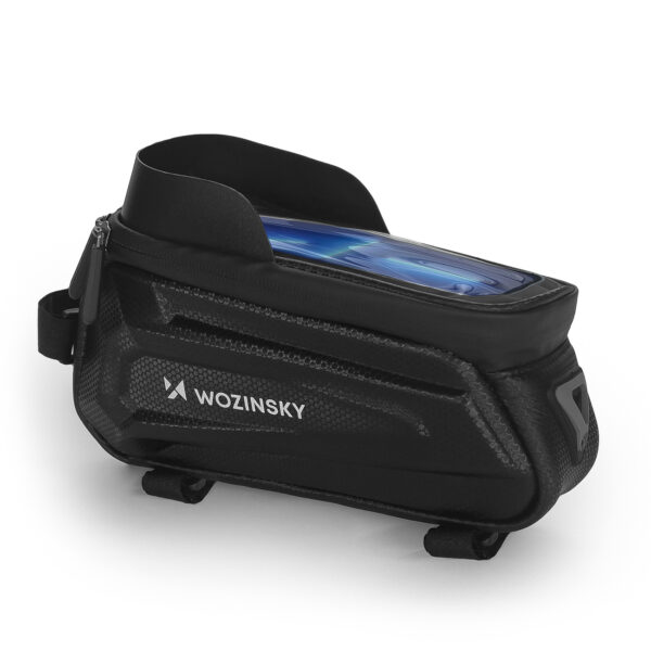 Torba rowerowa na ramę z etui na telefon 1.7 l czarna 1 1016488 2 torba rowerowa na rame z etui na telefon wozinsky hurtownia sklep