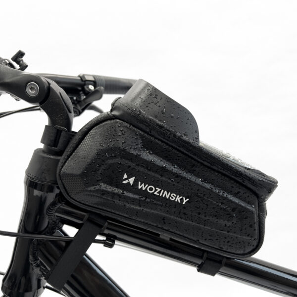 Torba rowerowa na ramę z etui na telefon 1.7 l czarna 5 1016488 6 torba rowerowa na rame z etui na telefon wozinsky hurtownia sklep