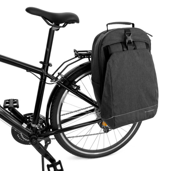 Torba rowerowa na bagażnik plecak rowerowy ze stelażem 2w1 30l czarny 2 1016495 3 torba rowerowa na bagaznik plecak rowero wozinsky hurtownia sklep