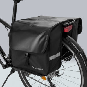 Sakwa rowerowa na bagażnik podwójna 28 l czarna 16 Sakwa rowerowa na bagażnik podwójna 28 l czarna - obrazek 7