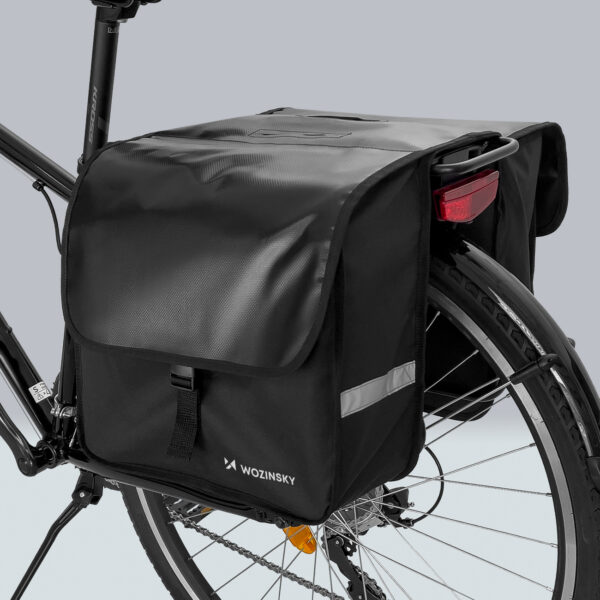 Sakwa rowerowa na bagażnik podwójna 28 l czarna 6 1016496 7 sakwa rowerowa na bagaznik podwojna 28 l wozinsky hurtownia sklep