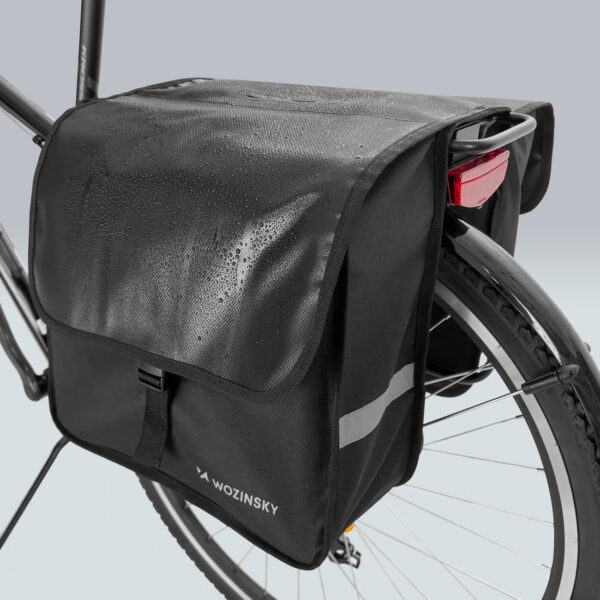 Sakwa rowerowa na bagażnik podwójna 28 l czarna 8 1016496 9 sakwa rowerowa na bagaznik podwojna 28 l wozinsky hurtownia sklep