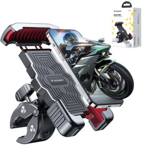 Metalowy pancerny uchwyt na rower do telefonu / na hulajnogę / na motocykl czarny 11 Metalowy pancerny uchwyt na rower do telefonu / na hulajnogę / na motocykl czarny - obrazek 1