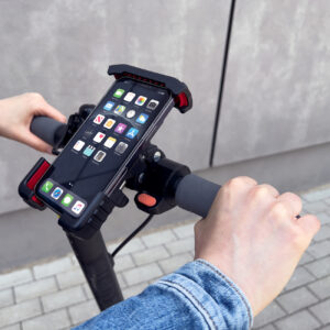 Metalowy pancerny uchwyt na rower do telefonu / na hulajnogę / na motocykl czarny 12 Metalowy pancerny uchwyt na rower do telefonu / na hulajnogę / na motocykl czarny - obrazek 2