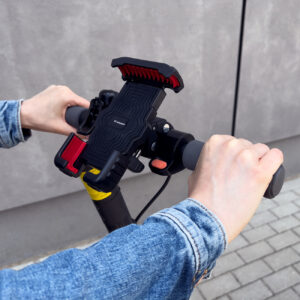 Metalowy pancerny uchwyt na rower do telefonu / na hulajnogę / na motocykl czarny 14 Metalowy pancerny uchwyt na rower do telefonu / na hulajnogę / na motocykl czarny - obrazek 4