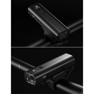Lampka rowerowa przednia USB białe światło 4 tryby pracy czarna 17 Lampka rowerowa przednia USB białe światło 4 tryby pracy czarna - obrazek 7