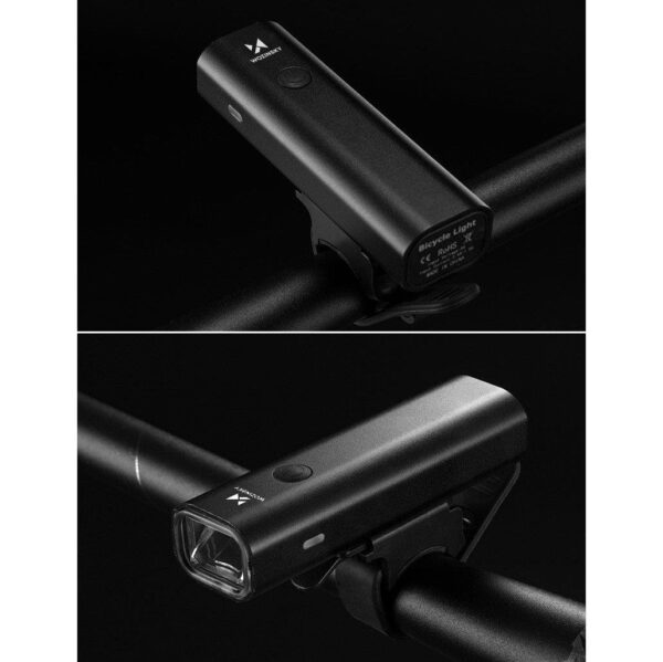 Lampka rowerowa przednia USB białe światło 4 tryby pracy czarna 6 1016500 7 lampka rowerowa przednia usb biale swiat wozinsky hurtownia sklep