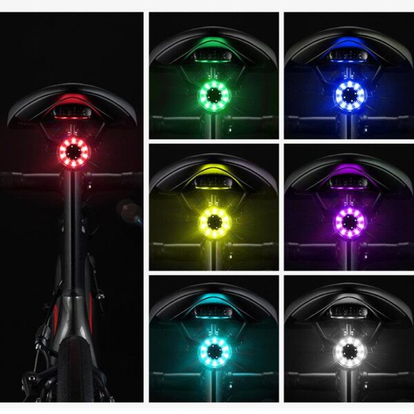 Lampka rowerowa tylna LED z micro USB czerwone światło 5 trybów czarna 10 1016501 11 lampka rowerowa tylna led z micro usb cz wozinsky hurtownia sklep