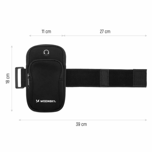 Opaska na telefon do biegania armband czarna 2 1016508 3 opaska na telefon do biegania armband cz wozinsky hurtownia sklep