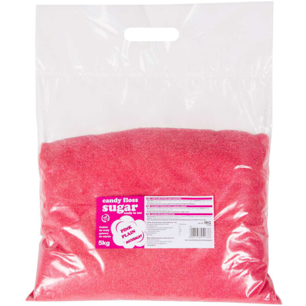 Kolorowy cukier do waty cukrowej czerwony o smaku naturalnym 5kg 1 1016516 1