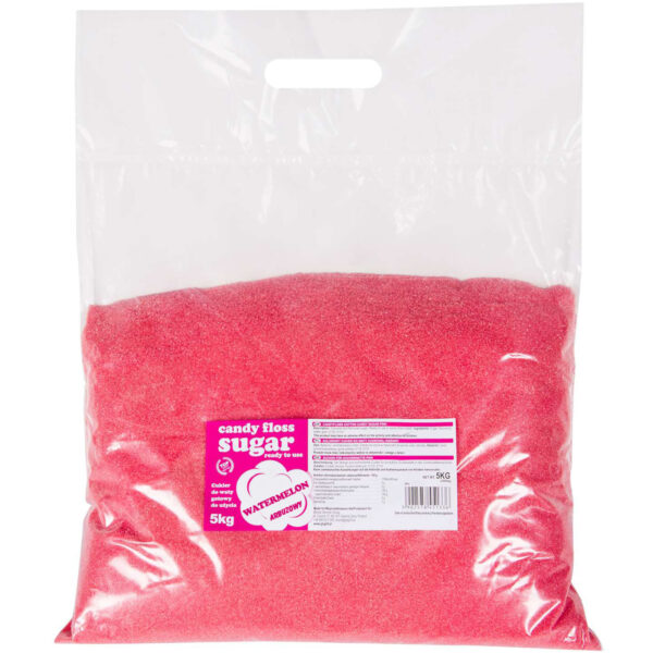 Kolorowy cukier do waty cukrowej czerwony o smaku arbuzowym 5kg 1 1016518 1