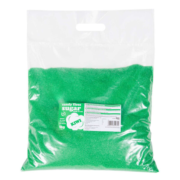 Kolorowy cukier do waty cukrowej zielony o smaku kiwi 5kg 1 1016520 1