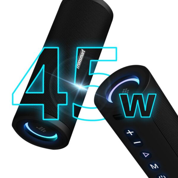 Bezprzewodowy głośnik Bluetooth T6 Pro 45W + LED czarny 3 1016553 4 bezprzewodowy glosnik bluetooth t6 pro 4 tronsmart hurtownia sklep